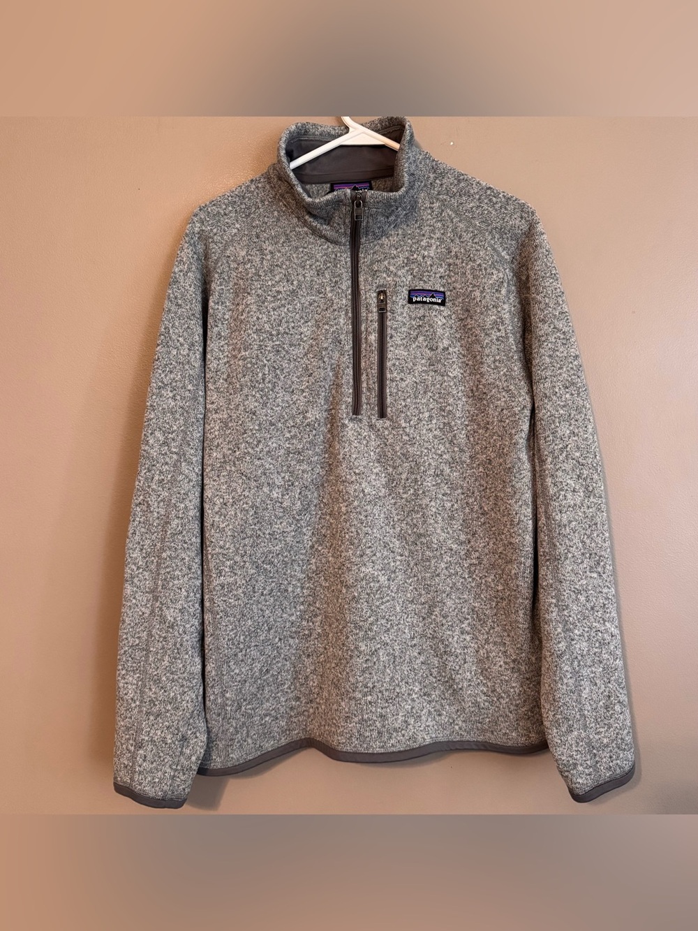 Patagonia Better Sweater Quarter Zip Gray Stonewash Fleece Pullover Men’s Large
